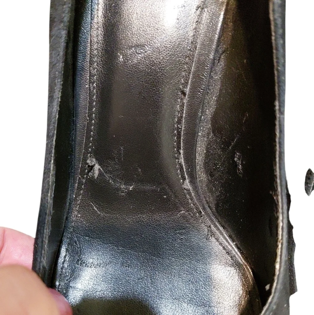 Michael Kors Liza Black Suede Block Heel Pump size 7 M - Picture 12 of 13